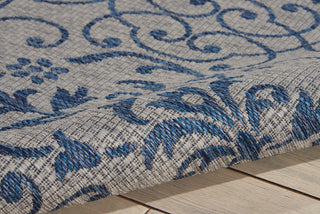 Nourison Garden Party GRD04 Ivory Blue Area Rug Detail Image