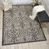 Nourison Garden Party GRD04 Ivory/Charcoal Area Rug Room Image Feature