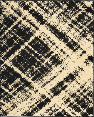 Nourison Grafix GRF01 Cream Black Area Rug 7'10'' X 9'10''