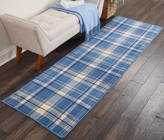 Grafix GRF03 Blue Area Rug by Nourison Room Image