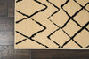 Nourison Grafix GRF04 Cream Black Area Rug Corner Image