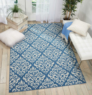 Nourison Grafix GRF06 Blue Area Rug Room Image Feature