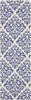Nourison Grafix GRF06 White Blue Area Rug 2'3'' X 7'6'' Runner