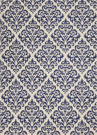 Nourison Grafix GRF06 White Blue Area Rug main image