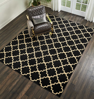 Nourison Grafix GRF08 Black Area Rug Room Image