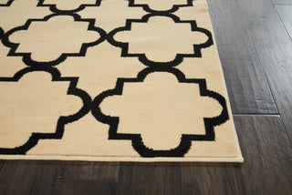 Nourison Grafix GRF08 Cream Black Area Rug Detail Image