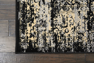 Nourison Grafix GRF14 Black Area Rug Corner Image