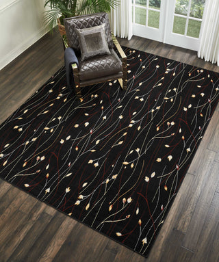 Nourison Grafix GRF15 Black Area Rug Room Image Feature