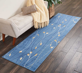 Grafix GRF15 Light Blue Area Rug by Nourison Room Scene 3