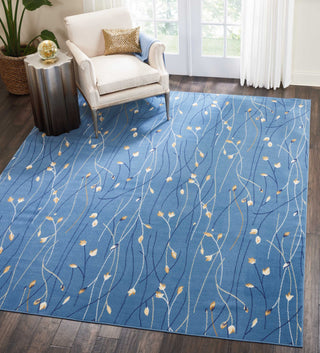 Grafix GRF15 Light Blue Area Rug by Nourison Room Scene 4