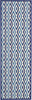 Nourison Grafix GRF18 White Blue Area Rug 2'3'' X 7'6'' Runner