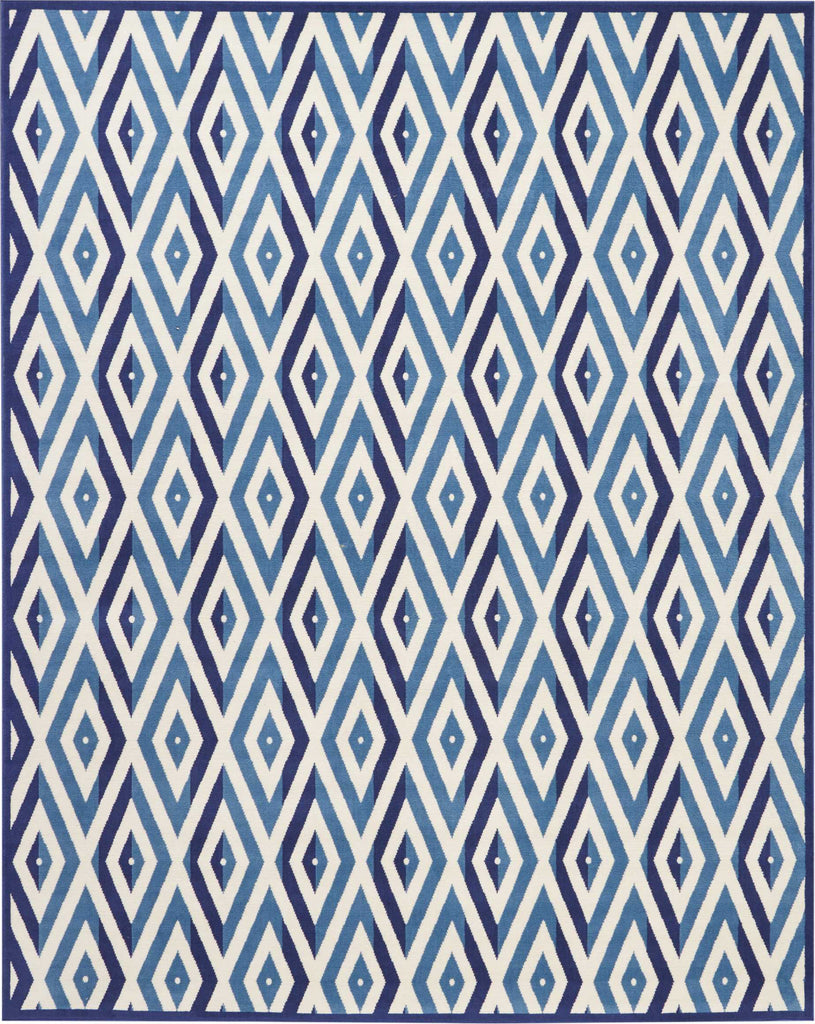 Grafix GRF18 White Blue Area Rug by Nourison 7'10'' X 9'10''