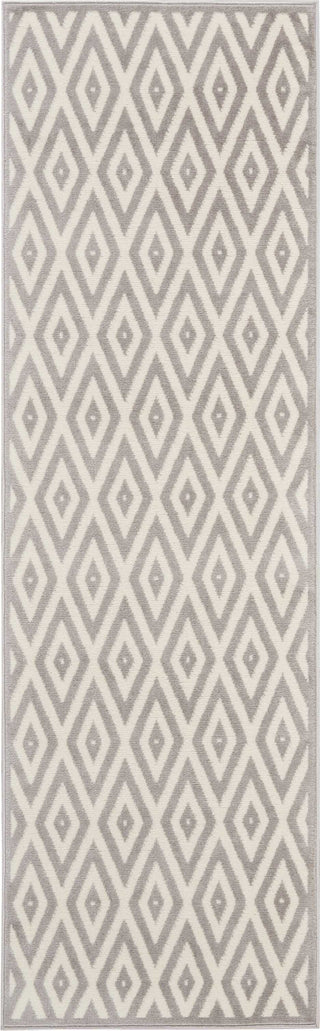 Grafix GRF18 White/Grey Area Rug by Nourison 2'3'' X 7'6''