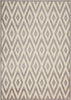 Nourison Grafix GRF18 White/Grey Area Rug 5'3'' X 7'3''