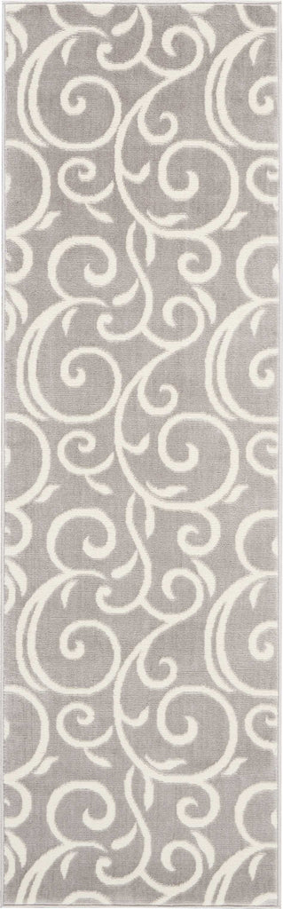 Nourison Grafix GRF19 Grey Area Rug 2'3'' X 7'6'' Runner