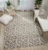 Nourison Grafix GRF19 Grey Area Rug Room Image Feature