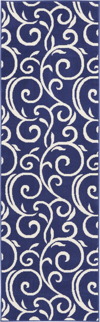 Grafix GRF19 Navy Area Rug by Nourison 2'3'' X 7'6''