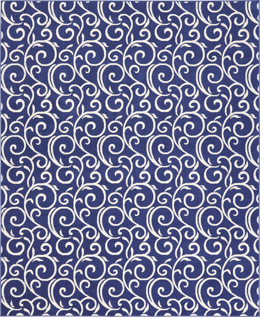 Nourison Grafix GRF19 Navy Area Rug 7'10'' X 9'10''