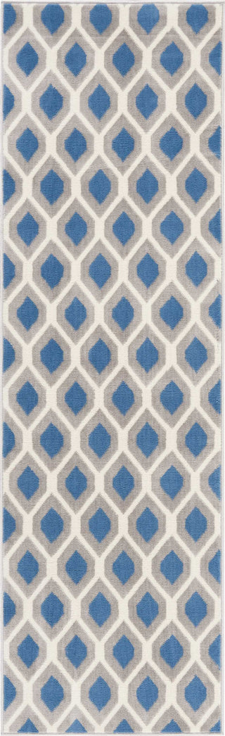 Grafix GRF22 Blue Area Rug by Nourison 2'3'' X 7'6''