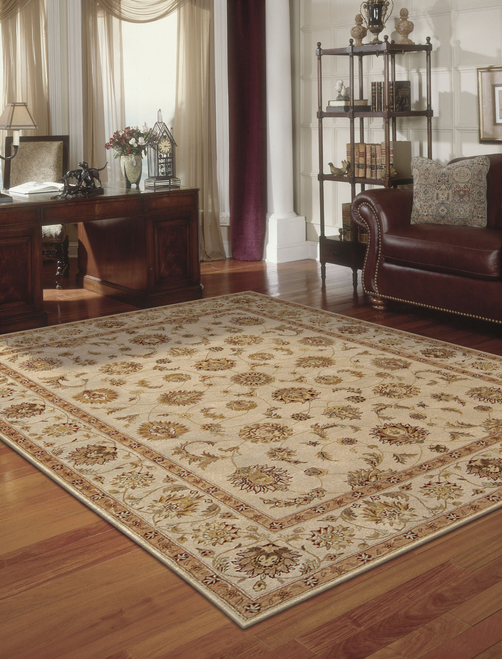Nourison Heritage Hall HE08 Ivory Area Rug 8' X 10' Living Space Shot Feature