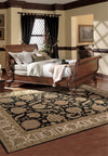 Nourison Heritage Hall HE19 Black Area Rug 8' X 10' Living Space Shot Feature