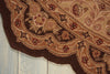 Nourison Heritage Hall HE05 Brown Area Rug Corner Image