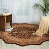 Nourison Heritage Hall HE05 Brown Area Rug Room Image Feature