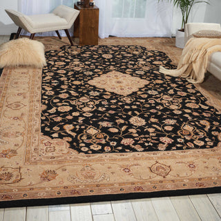 Nourison Heritage Hall HE10 Black Area Rug Room Image Feature