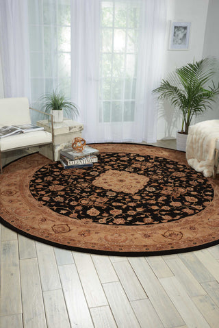 Nourison Heritage Hall HE10 Black Area Rug Room Image