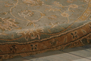 Nourison Heritage Hall HE15 Aqua Area Rug Detail Image