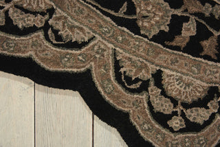 Nourison Heritage Hall HE29 Black Area Rug Corner Image