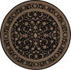 Nourison Heritage Hall HE29 Black Area Rug 9' Round