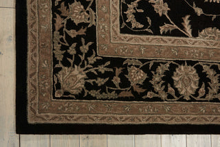 Nourison Heritage Hall HE29 Black Area Rug Corner Image