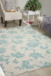 Nourison Home and Garden RS014 Ivory Area Rug Room Image Feature