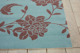 Nourison Home and Garden RS014 Light Blue Area Rug Detail Image