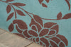 Nourison Home and Garden RS014 Light Blue Area Rug Detail Image
