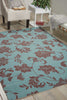 Nourison Home and Garden RS014 Light Blue Area Rug Room Image Feature