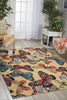 Nourison Home and Garden RS018 Yellow Area Rug Room Image Feature