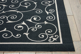 Nourison Home and Garden RS019 Black Area Rug Detail Image