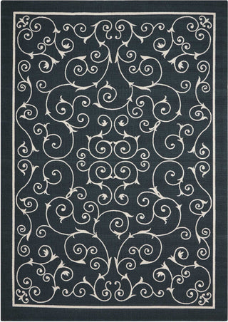 Nourison Home and Garden RS019 Black Area Rug 