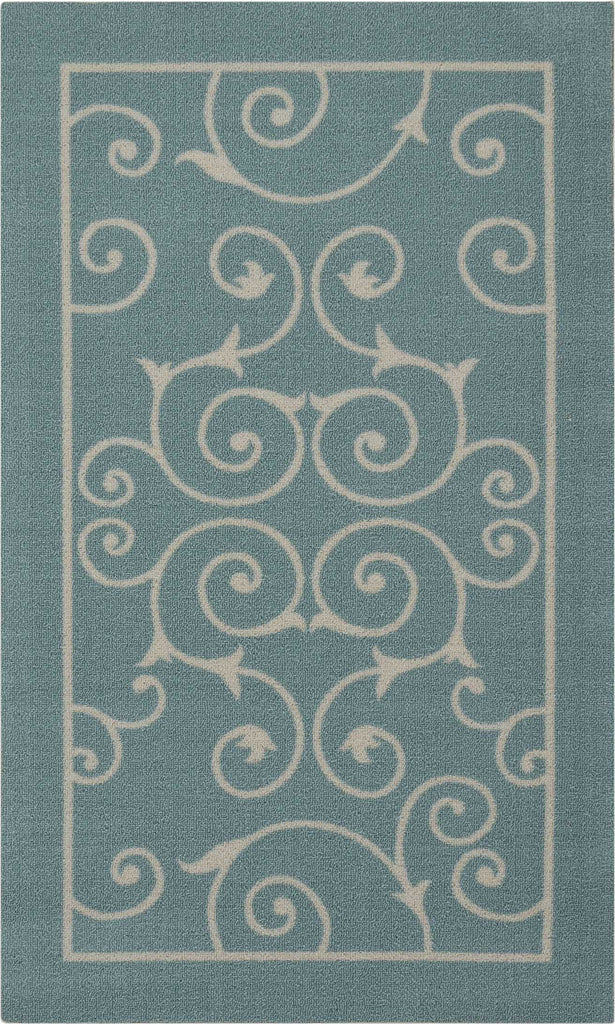 Nourison Home and Garden RS019 Light Blue Area Rug
