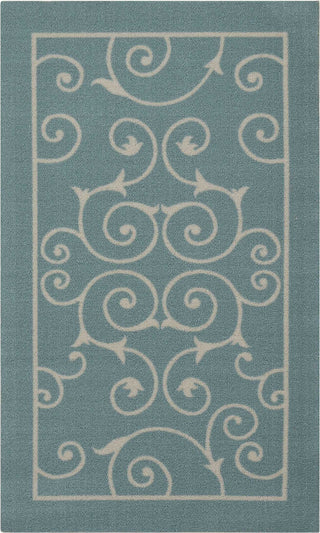 Nourison Home and Garden RS019 Light Blue Area Rug