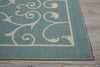 Nourison Home and Garden RS019 Light Blue Area Rug Detail Image