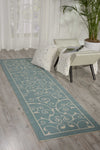 Nourison Home and Garden RS019 Light Blue Area Rug Room Image Feature