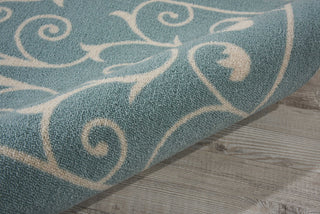 Nourison Home and Garden RS019 Light Blue Area Rug Detail Image