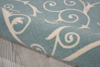 Nourison Home and Garden RS019 Light Blue Area Rug Detail Image