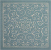 Nourison Home and Garden RS019 Light Blue Area Rug 5'3'' X 5'3'' Square