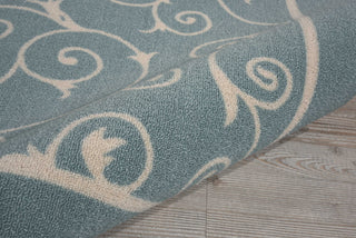 Nourison Home and Garden RS019 Light Blue Area Rug Detail Image