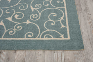 Nourison Home and Garden RS019 Light Blue Area Rug Detail Image