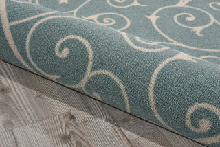 Nourison Home and Garden RS019 Light Blue Area Rug Detail Image